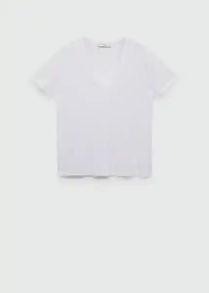 Camiseta Vispi Blanco Talla L Mujer Mango