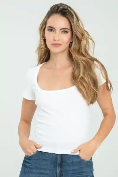 Top Rib Summer Color Blanco Crudo Talla XS Ragged