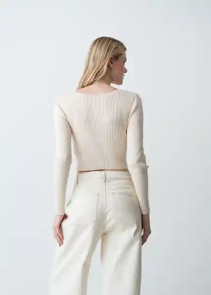 Tejido Mujer Crudo Vainilla Claro Talla M 483G055 Naf Naf