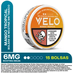 VELO Bolsas de Nicotina Mango Tropical 6MG