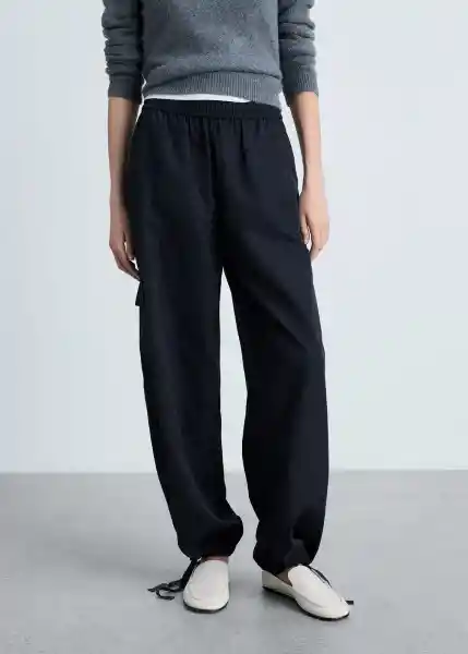 Pantalón Vicky Navy Talla Xs Mujer Mango