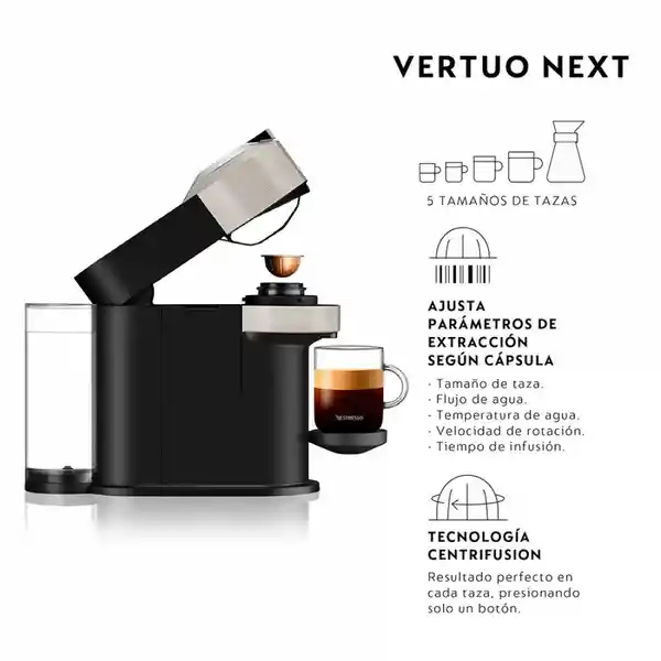 Nespresso Máquina Café Vertuo Light Grey
