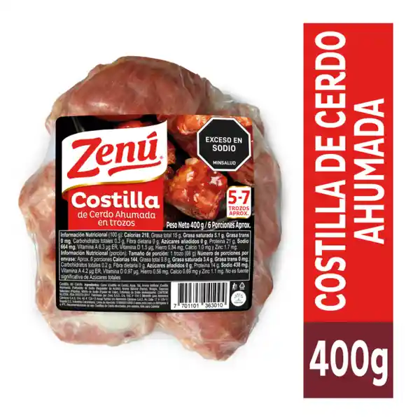 Zenú Costilla Ahumada 400 g