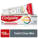 Crema Dental Colgate Total 12 Clean Mint 150ml