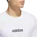 Adidas Camiseta Manga Corta M Lin Sj T de Hombre Blanco Talla L