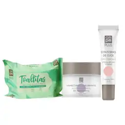 Combo Toallas Desma + Crema Humec + Contorno Ojos Con Vitamina E