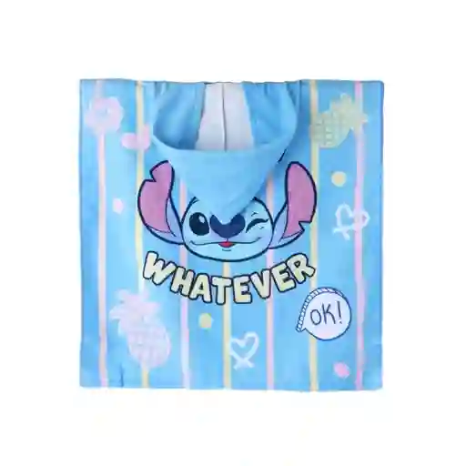 Toalla Infantil Con Capucha Para Baño Serie Disney Stitch Miniso