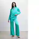 Pantalón Ula-A Turquesa Talla S Mujer Mango