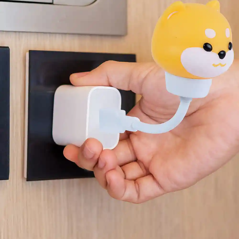 Luz Nocturna de Animales Lindos Usb Shiba Inu Miniso