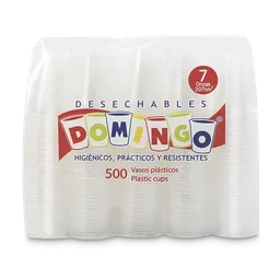 Domingo Vaso Plástico Traslucidio 7 oz