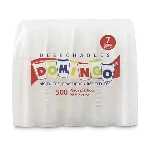 Domingo Vaso Plástico Traslucidio 7 oz
