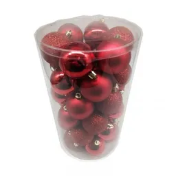 M+Design Set de Esferas Navidad Red 6 cm