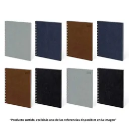 Scribe Cuaderno Cuero Cuadriculado Argollado Tapa Dura