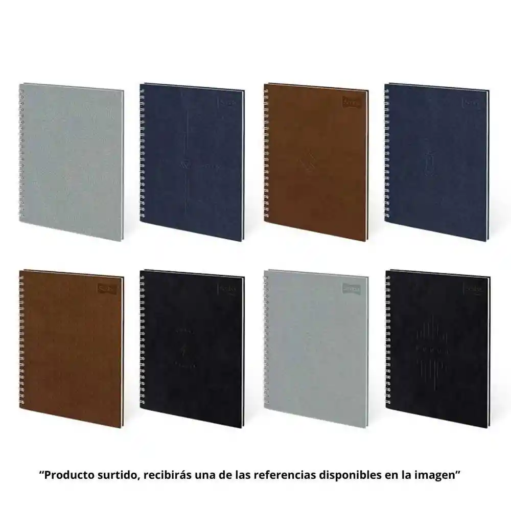 Scribe Cuaderno Cuero Cuadriculado Argollado Tapa Dura