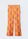 Pantalón Lulu Naranja Talla 40 Mujer Mango