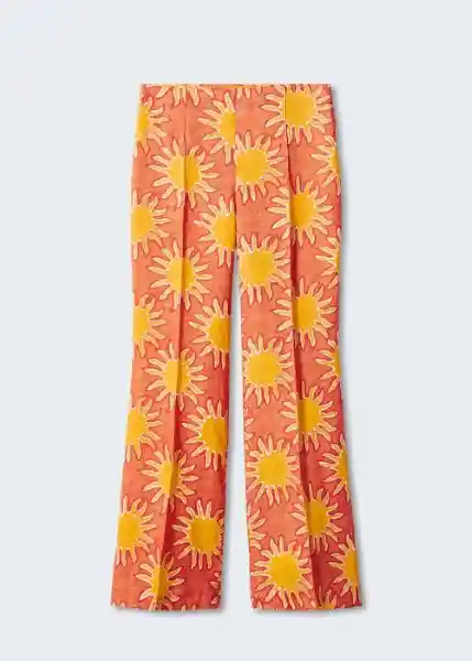 Pantalón Lulu Naranja Talla 40 Mujer Mango