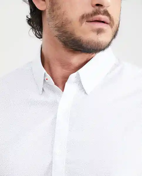 Camisa Premium Mini Print Blanco 0 Claro Talla XL Chevignon