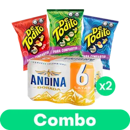 Combo 3 Pack de Todito + 6 Pack Andina x 2