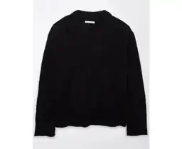 Suéter Tejido Para Mujer Negra Talla Large American Eagle