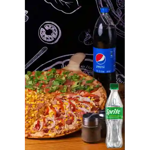 Combo Pizza Pepperoni + Sprite Original 400ml
