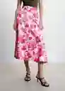 Falda Macarena Rosa Talla L Mujer Mango