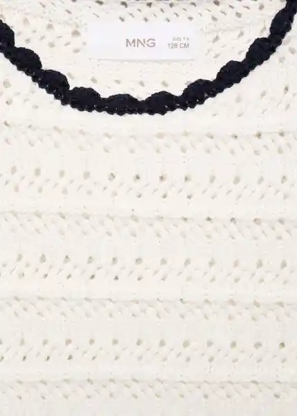 Top Mer Blanco Talla 06 Niñas Mango