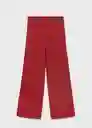 Pantalón Vella Rojo Talla M Mujer Mango