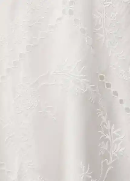 Vestido Moss Blanco Talla S Mujer Mango