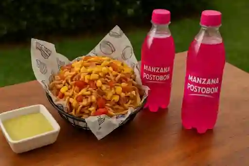 Salchipapas Salchipersonal + Gaseosa