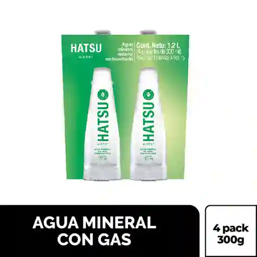Hatsu Agua Mineral Con Gas x 4