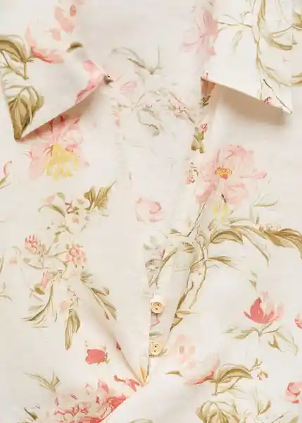 Blusa Carla Vainilla Talla XS Mujer Mango