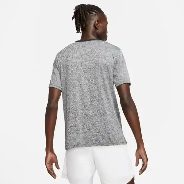 Nike Camiseta M Df Rise 365 Ss Para Hombre Gris Talla L