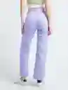 Pantalón Piw Mujer Morado Portugal Claro Talla 4 Naf Naf