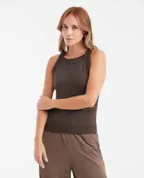 Top Tejido Craft Café Tostado Medio Talla XS Chevignon