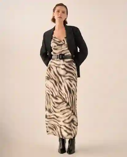 Vestido Gris Elefante Medio Talla S 499G008 Esprit