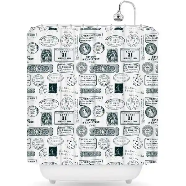 Cotidiana Cortina Baño Poliéster Estampada