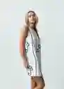 Vestido Missu Mujer Crudo Marfil Claro Talla M 472G304 Naf Naf