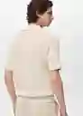 Camiseta Polo Roca Marfil Talla S Hombre Mango