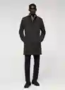 Abrigo Funnel Gris Medio Vigoré Talla L Hombre Mango