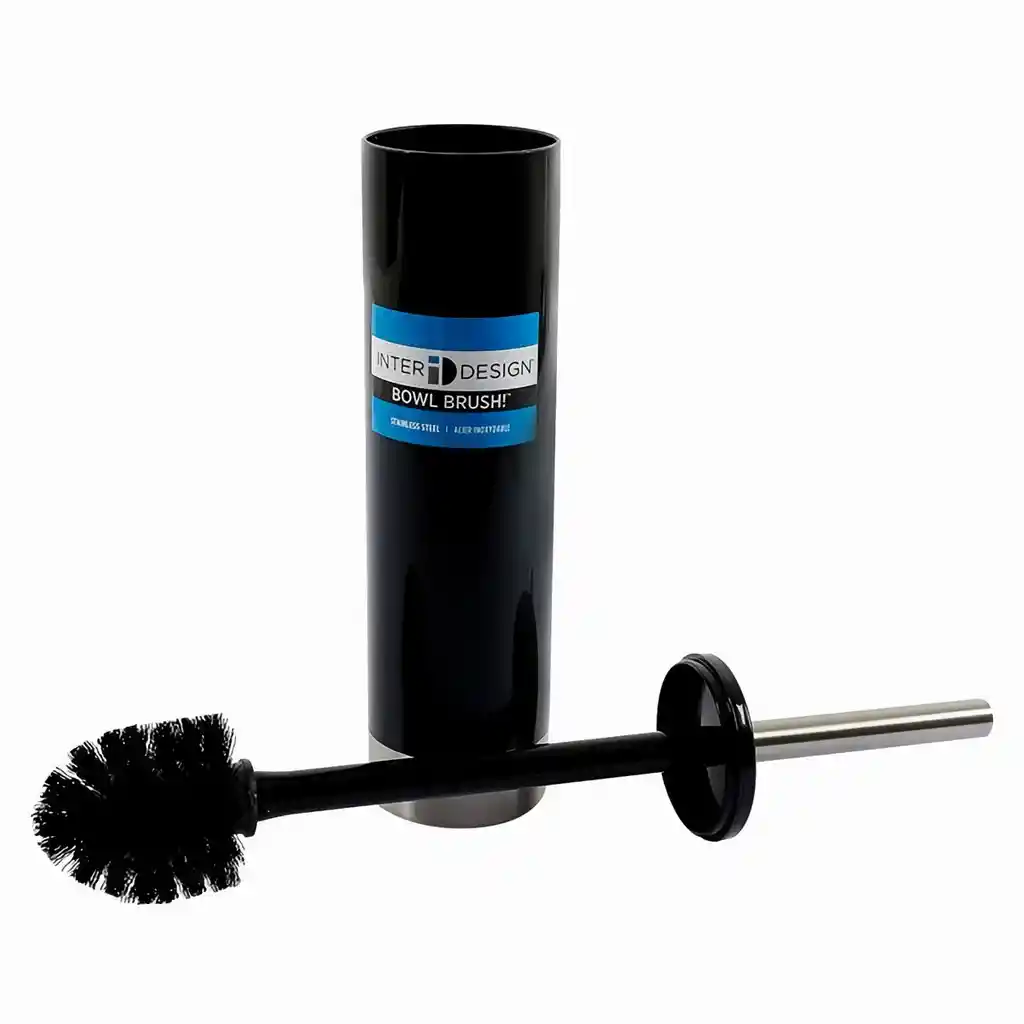 Interdesing Cepillo de Baño Negro / Acero Inoxidable 93102