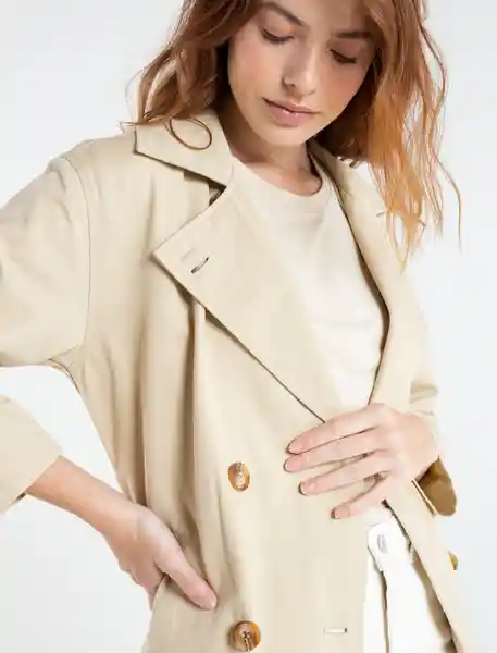 Chaqueta Mujer Beige Polvo Claro Talla L Naf Naf