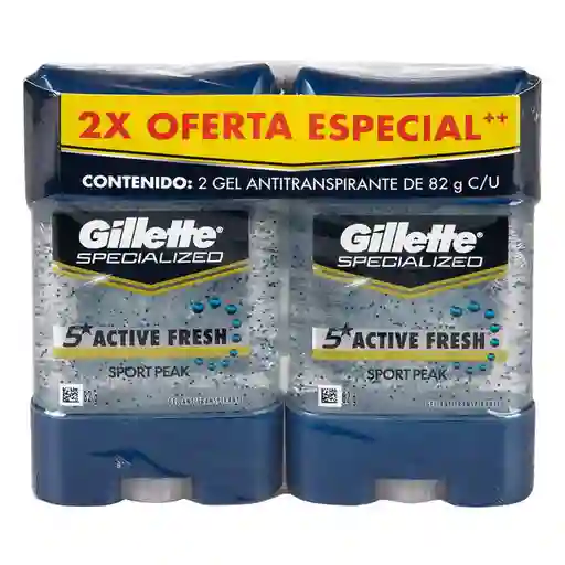Gillette Desodorante Antitranspirante Sport Peak 82 g x 2 Und