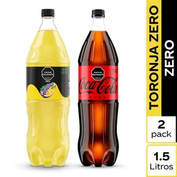 Combo Quatro Toronja Zero 1.5 L + Gaseosa Coca-Cola Zero 1.5 L