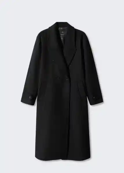 Abrigo Gauguin Negro Talla 18 Mujer Mango