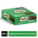 Galleta Wafer de chocolate, rellena de crema de MILO Display de 594g y 18 unidades por 33g