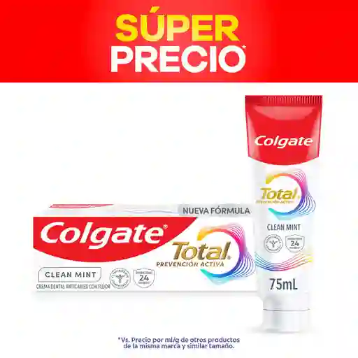 Colgate Crema Dental Total Clean Mint Con Zinc