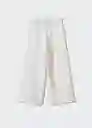 Pantalón Steffy Offwhite Talla 08 Niñas Mango