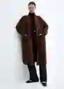 Abrigo Chasey Marrón Talla L Mujer Mango