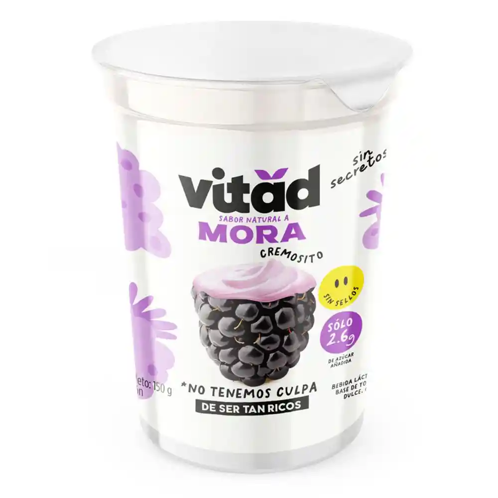 Bebida Vitad Lactea Base Yogur Mora Cremosi (150 Gr)