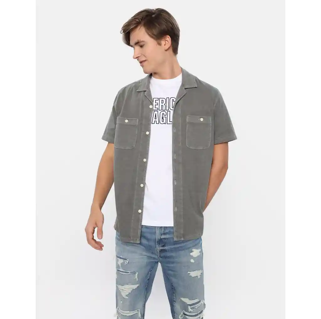 Camisa Polo Hombre Verde T LARGE 400386619306 American Eagle